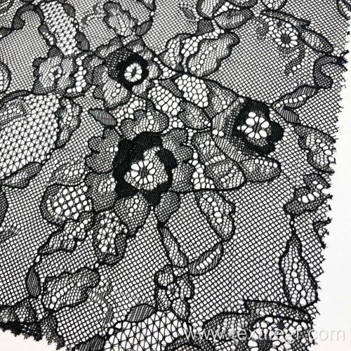 Lace Knitting Fabric (Black)